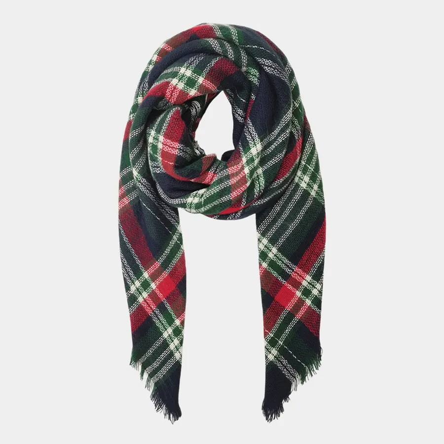Plaid Scarf - Soft Lightweight Square Wrap, Assorted Patterns, 55in — wholesale Apparel & Accessories by the case