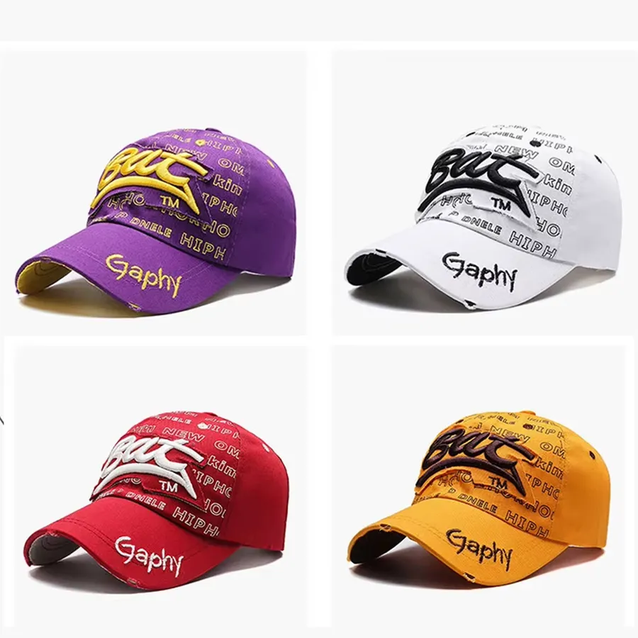 Letter Embroidered Adjustable Baseball Cap - Assorted — wholesale Apparel & Accessories by the case