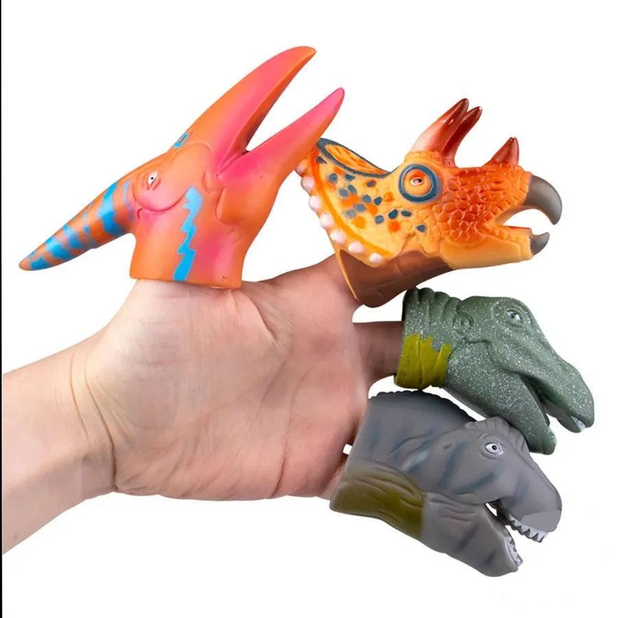 Comfortable Dinosaur Finger Puppet Toy For Kids - Assorted — wholesale Toys & Games by the case