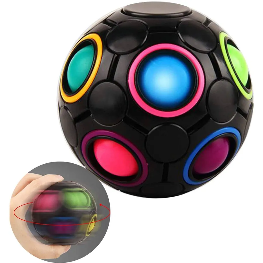Fidget Rainbow Puzzle Ball - Sensory Toy and Stress Relief Magic Ball for Kids — wholesale Fidgets & Sensory by the case