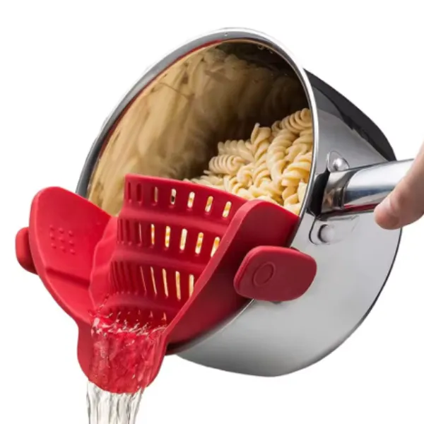 Silicone Clip-On Strainer for Pots and Pans – Drain Tool — wholesale Kitchen & Drinkware by the case