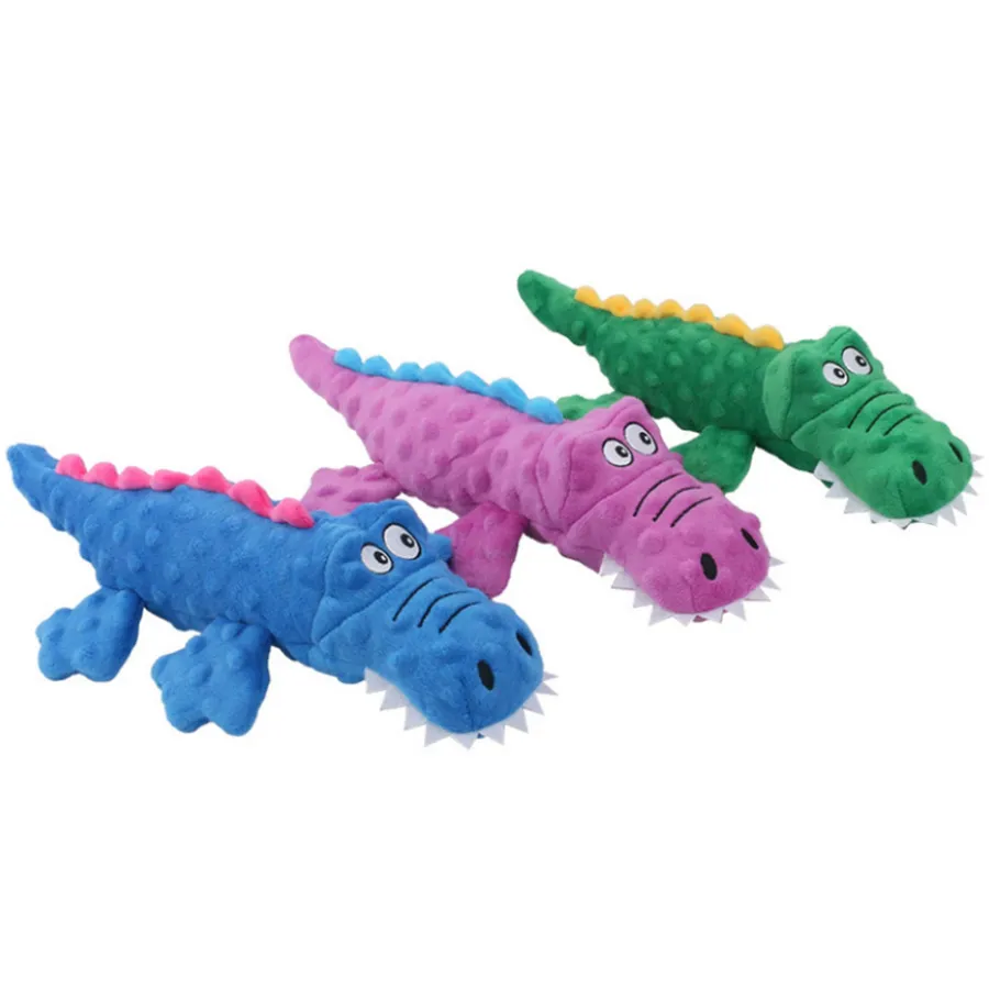 Crocodile Soft Plush Squeaky Dog Chew Toy In Bulk — wholesale Plush & Squishies by the case