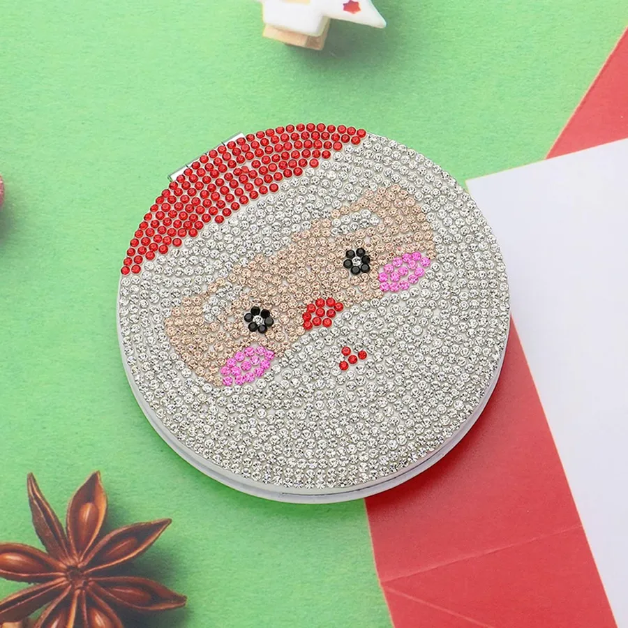 Compact Mirror - Bling Studded Valentine Heart Design, 3.2 in — wholesale Seasonal & Holiday by the case