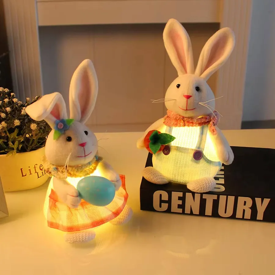 Bunny Rabbit Led Light Ornaments For Decor - Assorted — wholesale Home & Décor by the case