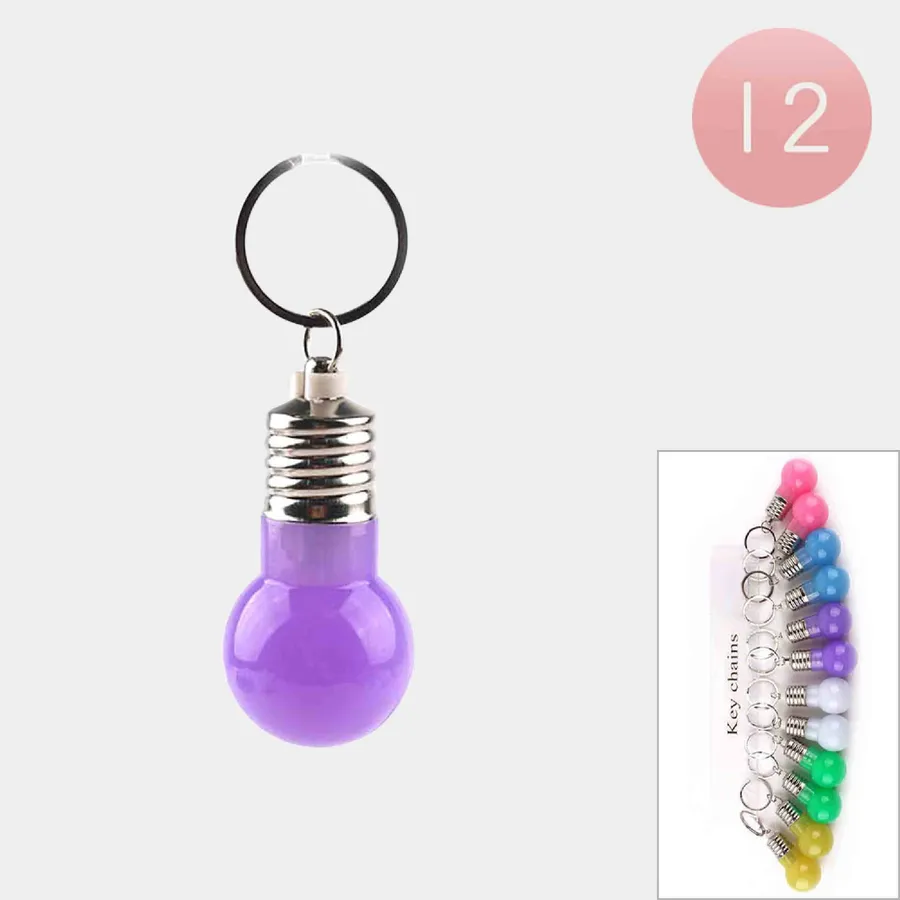 Light Up Bulb Keychains Accessories — wholesale Keychains & Charms by the case