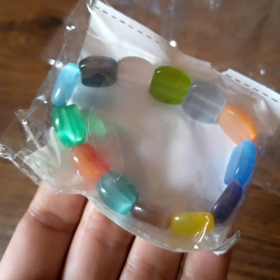 Wholesale Natural Jellybean Colored Bracelet for Good Luck (Sold by 3PCS) — wholesale Apparel & Accessories by the case