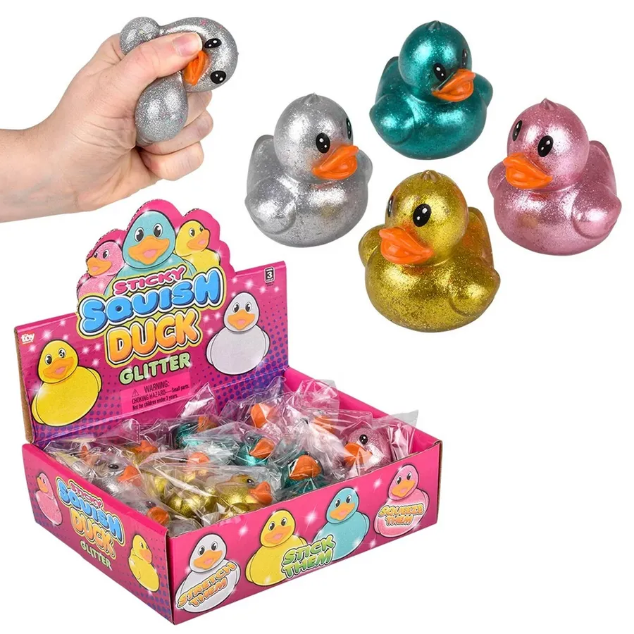 Sticky Squish Ducks Kids Toy- Assorted — wholesale Plush & Squishies by the case