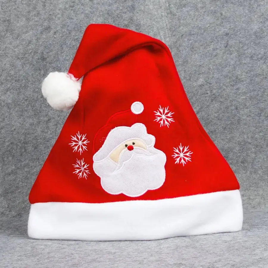 Plush Embroidered Santa Hat For Kids - Assorted — wholesale Plush & Squishies by the case