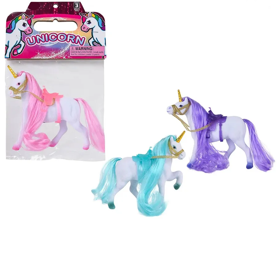 Sensory Toy Flocked Unicorn Kids Figurines with Velvety Texture - Assorted — wholesale Fidgets & Sensory by the case