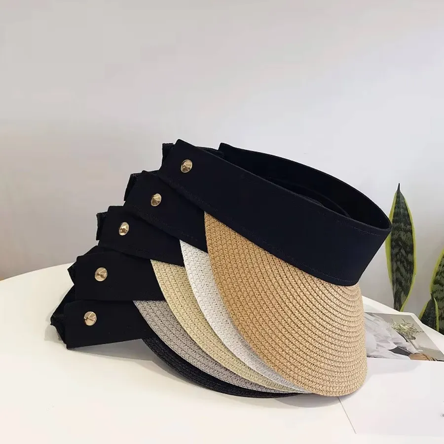 Sun Shade Visor Straw Beach Hat - Assorted — wholesale Apparel & Accessories by the case