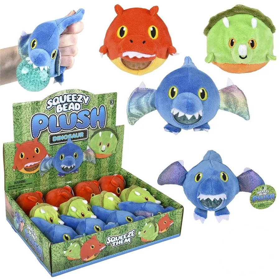 Squishy Toys Dinosaur Squeeze Bead Stress Ball - Sensory Kids Fidget — wholesale Fidgets & Sensory by the case