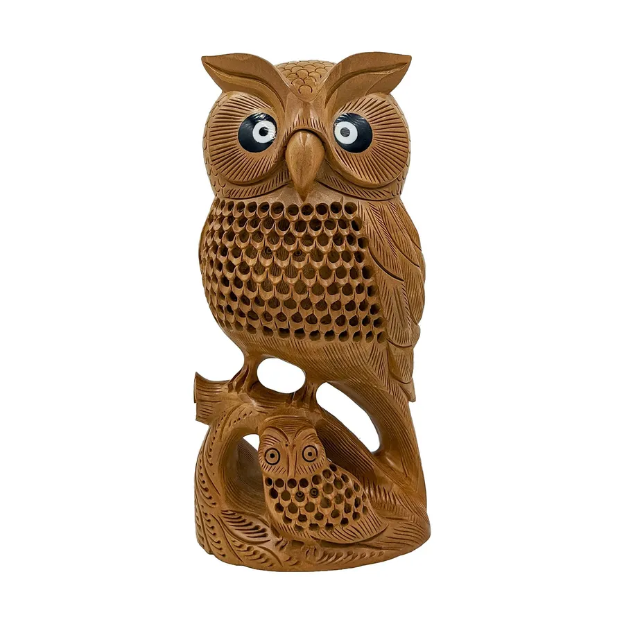 Rustic Wooden Owl Statue Décor Valentine In Bulk — wholesale Seasonal & Holiday by the case