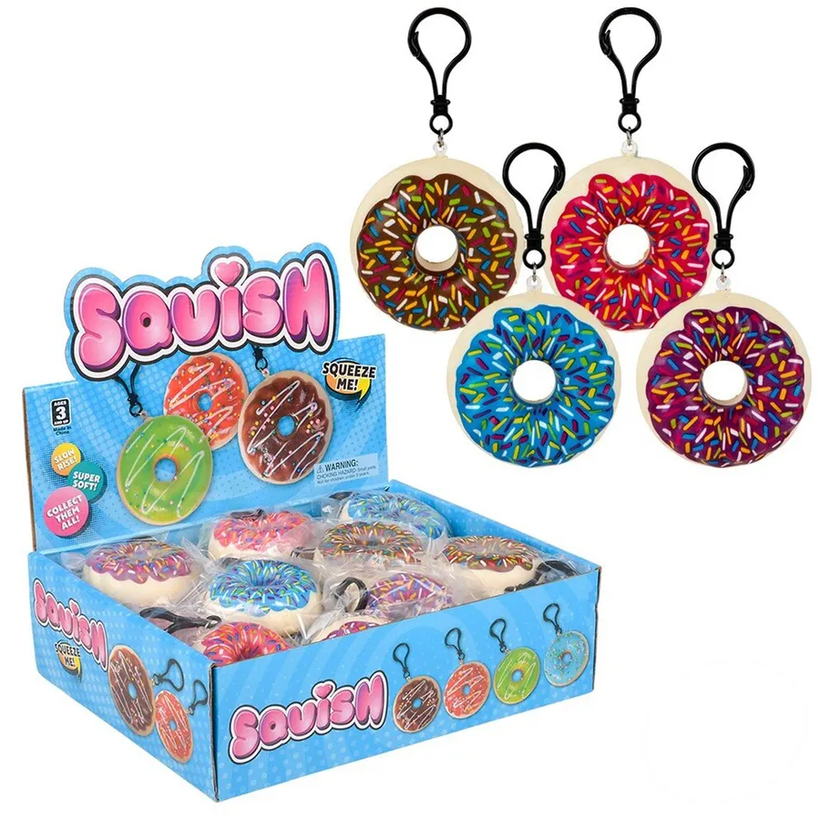 Squish Donut Backpack Clip — wholesale Plush & Squishies by the case