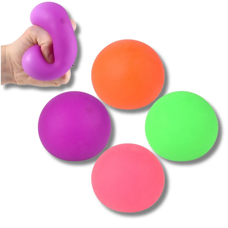 Marshmallow Neon Squishy Fidget Ball Kids Toy- Assorted — wholesale Fidgets & Sensory by the case