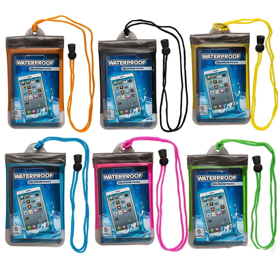 Waterproof Cell Phone Pouch 7.75" For Kids- Assorted — wholesale Tech & Gadgets by the case