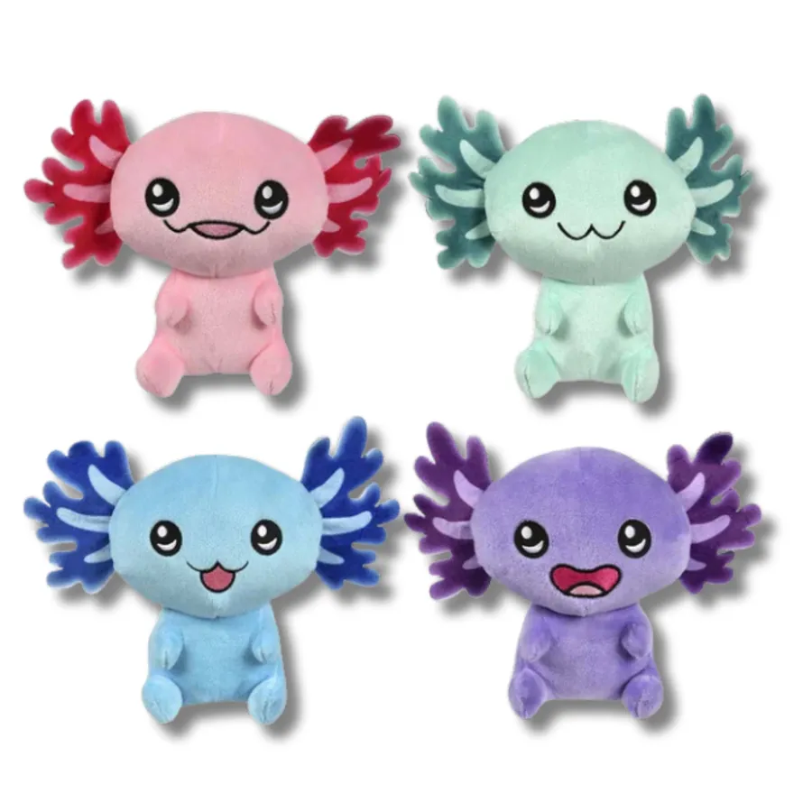 Plush Fluffy Axolotl Animal Kids Toy - Assorted — wholesale Fidgets & Sensory by the case