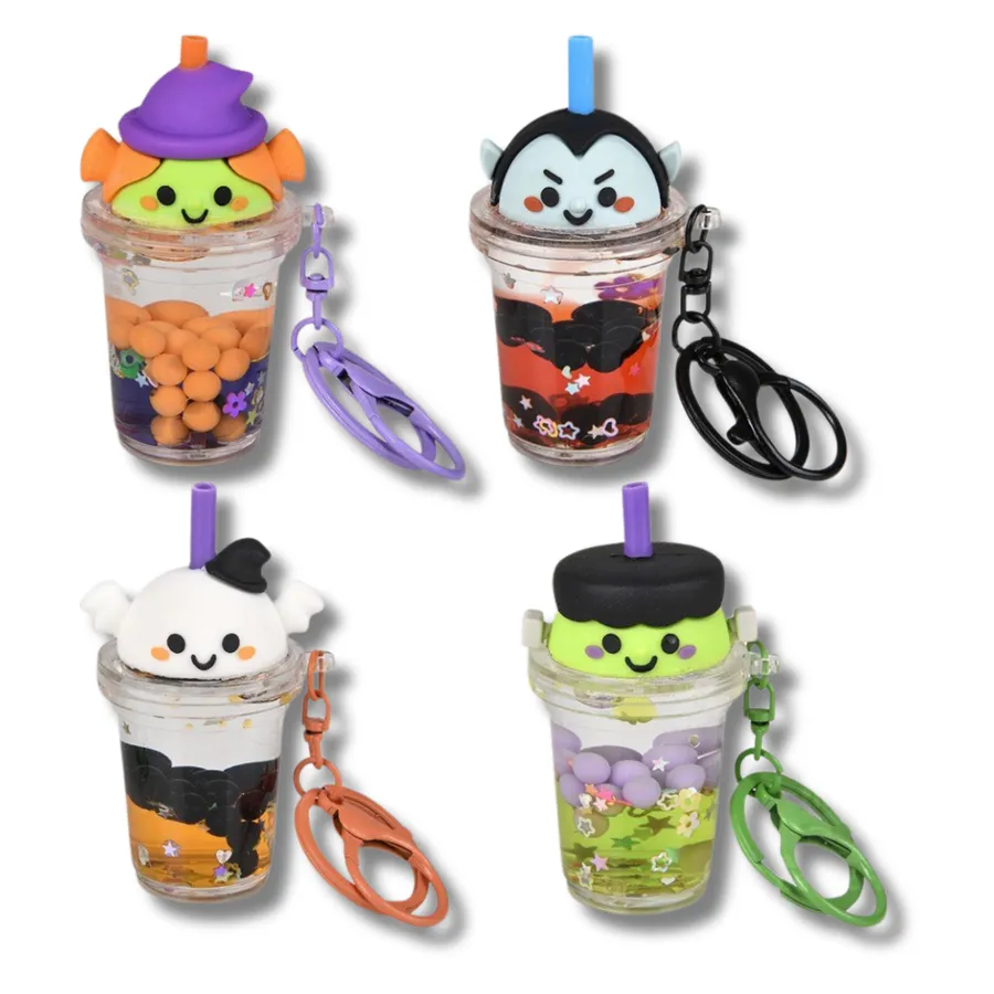 Bubble Tea Fidget Kids Play Keychain- Assorted — wholesale Fidgets & Sensory by the case