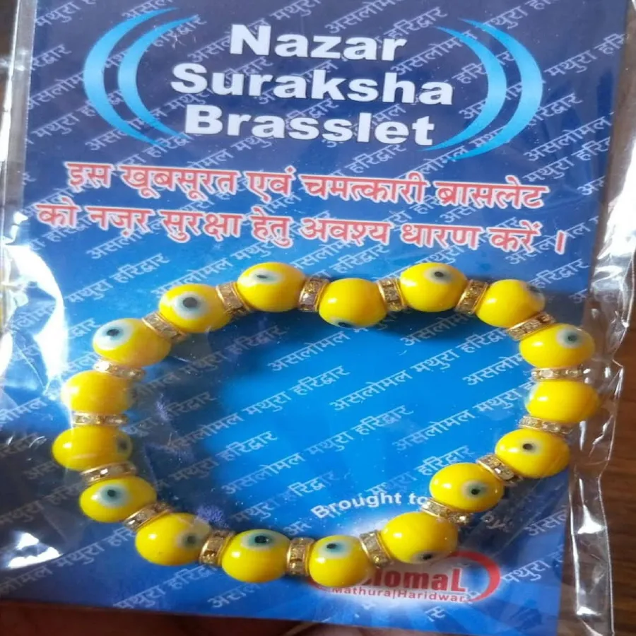 Wholesale 8mm Yellow Crystal Evil Eye Beads Bracelet (Sold by 6PCS) — wholesale Apparel & Accessories by the case