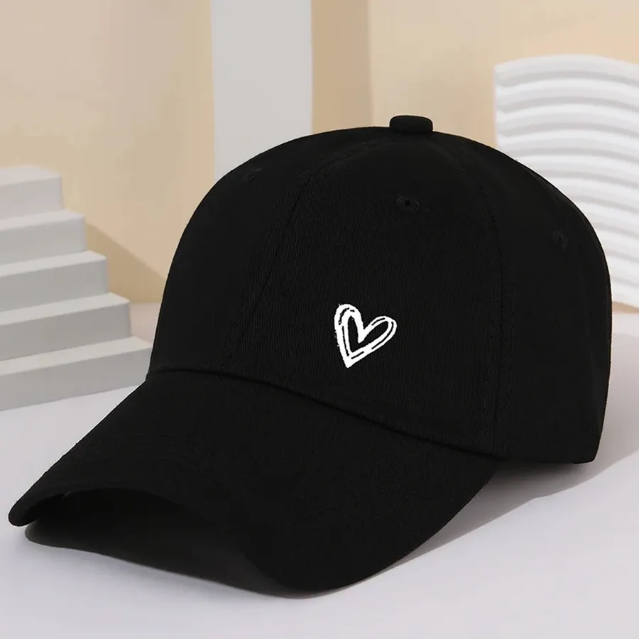 Heart Print Baseball Unisex Cap - Assorted — wholesale Apparel & Accessories by the case