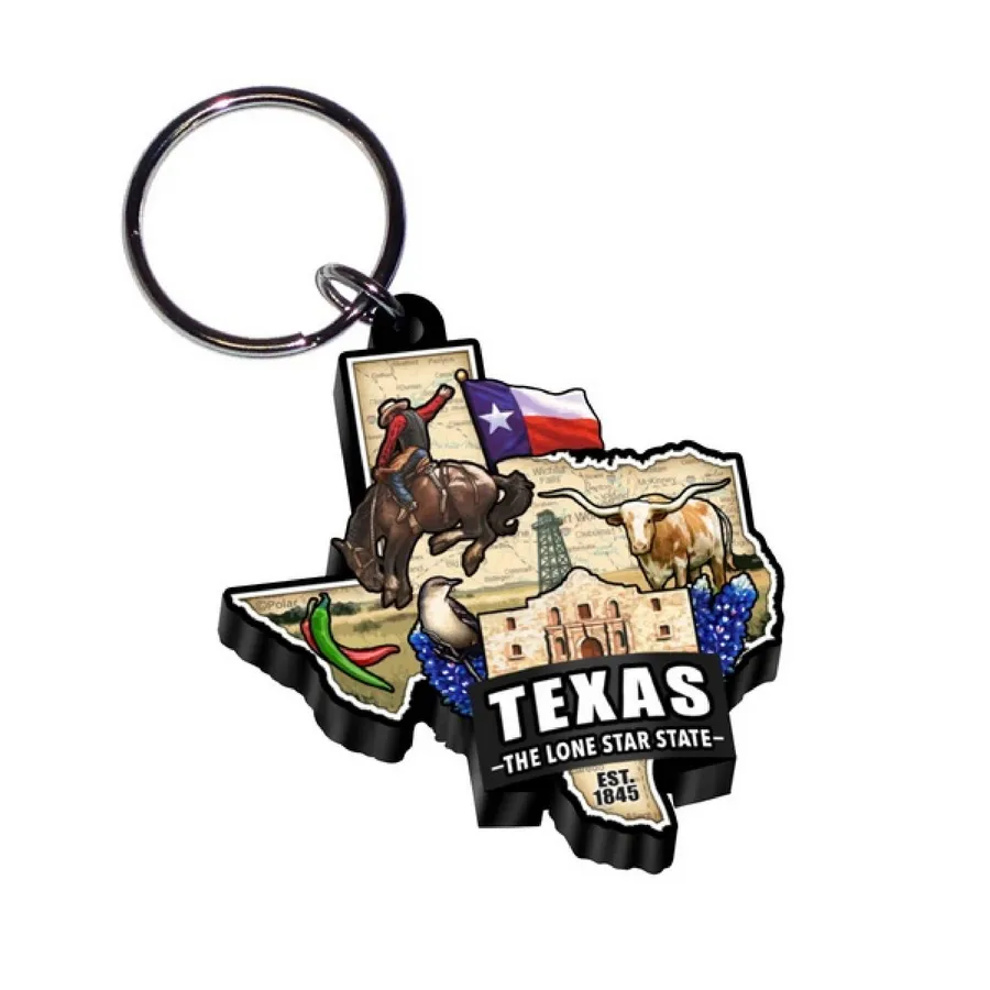 State Classic Acrylic Key Ring For — wholesale Keychains & Charms by the case