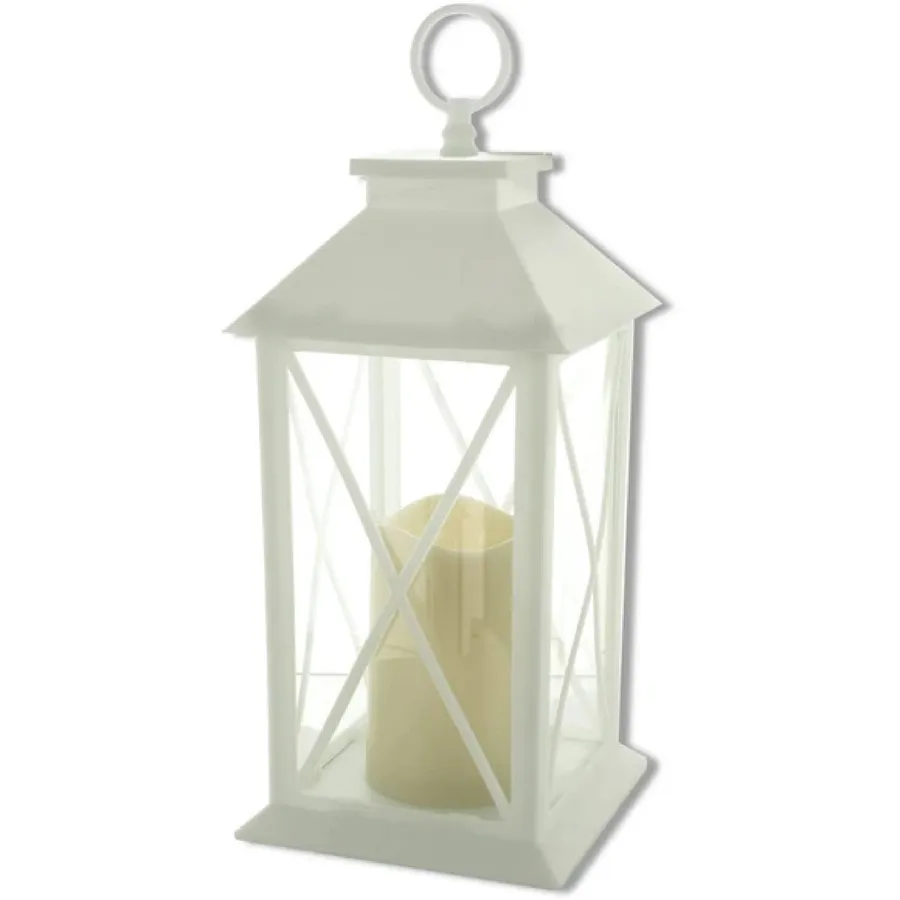 LED Lantern with Pillar Candle Holiday Décor — wholesale Seasonal & Holiday by the case