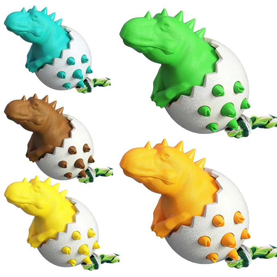 Dinosaur Teeth Clean Dog Chew Toy- Assorted — wholesale Pet by the case