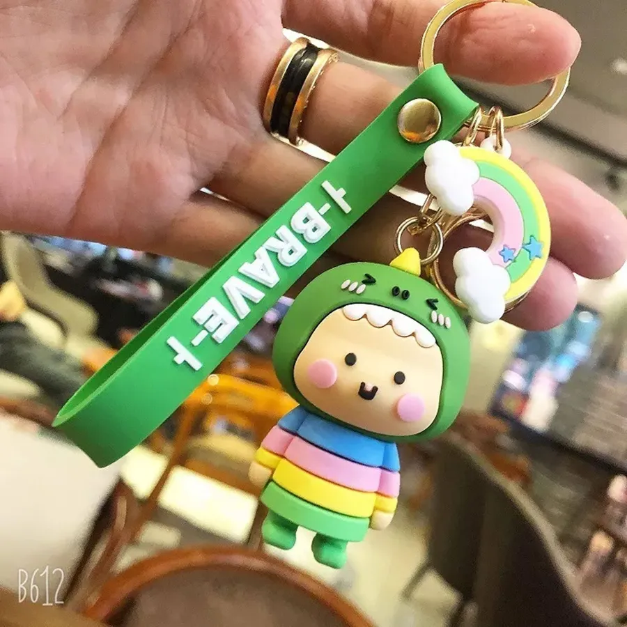 Kids Cute Dinosaur Shaped Keychains - Assorted — wholesale Keychains & Charms by the case