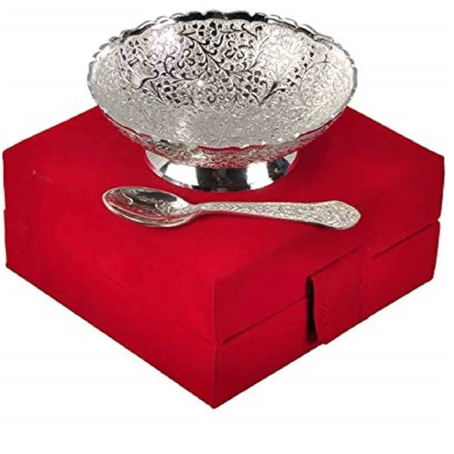 Silver Floral Bowl With Box For — wholesale More Wholesale Goods by the case