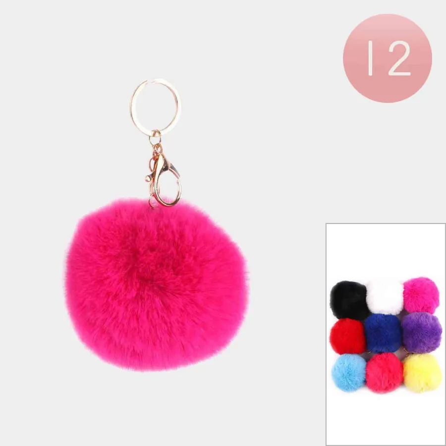 Plush Ball Keychain For Key Accessories - Assorted — wholesale Plush & Squishies by the case