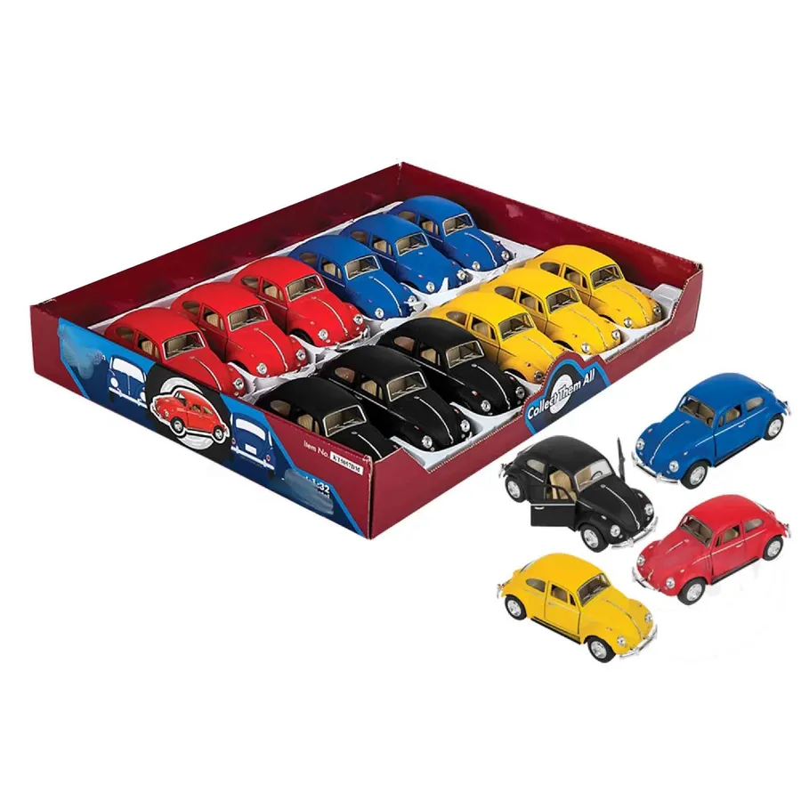 Die Cast Pull Back Beetle Car For Kids - Assorted — wholesale Toys & Games by the case