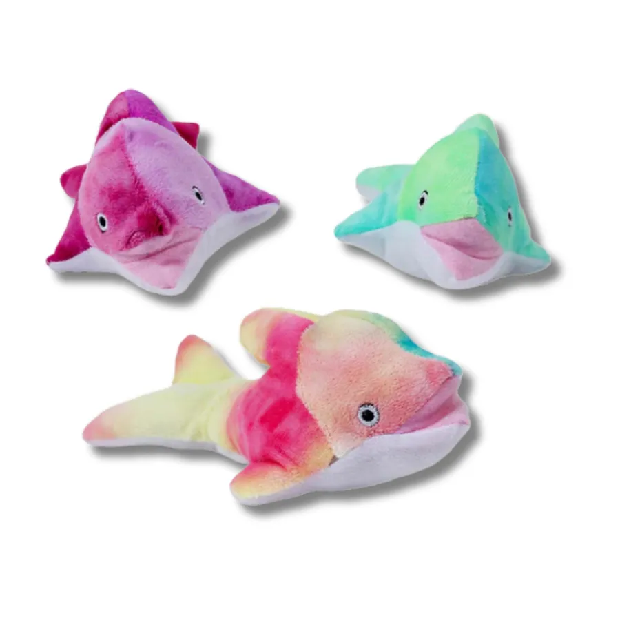 Plush Tie Dye Dolphin Kids Toy - Assorted — wholesale Plush & Squishies by the case