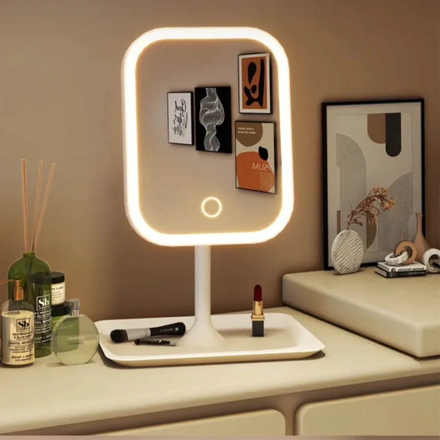 LED Vanity Mirror 3-Color Touch — Gullee Gadgets Glow Editio — wholesale Home & Décor by the case