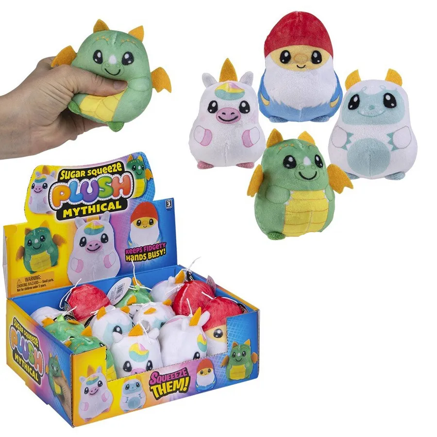 Holiday Gnomes Sugar Squeeze Plush Kids Toy- Assorted — wholesale Fidgets & Sensory by the case