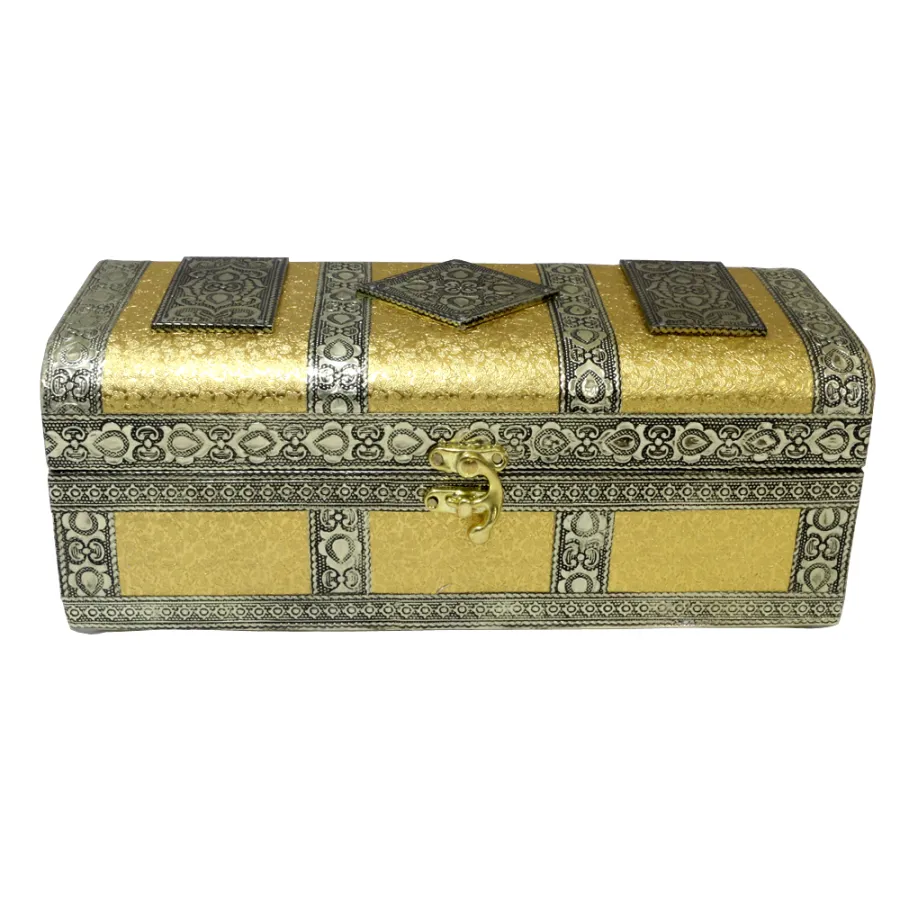 New Wooden Trunk Shaped Compact Jewelry Box Home Decores — wholesale Apparel & Accessories by the case