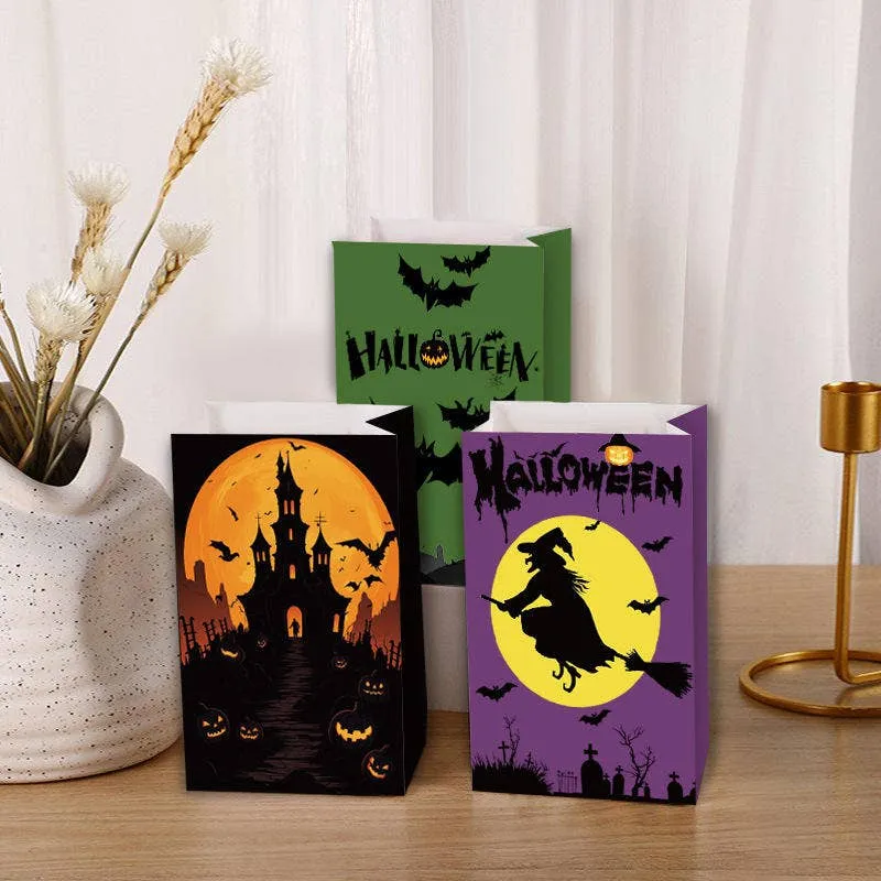 Halloween Coated Kraft Paper Pumpkin Gift Bag - Assorted — wholesale Seasonal & Holiday by the case