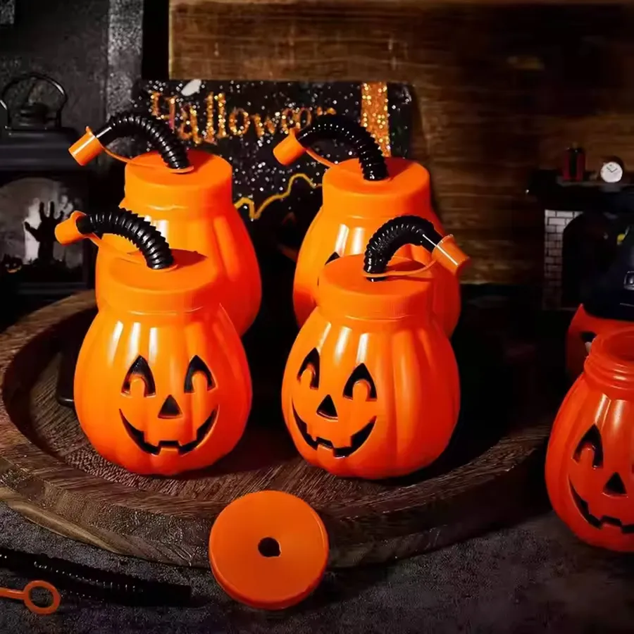 Kids Halloween Water Bottle - Pumpkin Design, 500ml Recycled Plastic — wholesale Seasonal & Holiday by the case