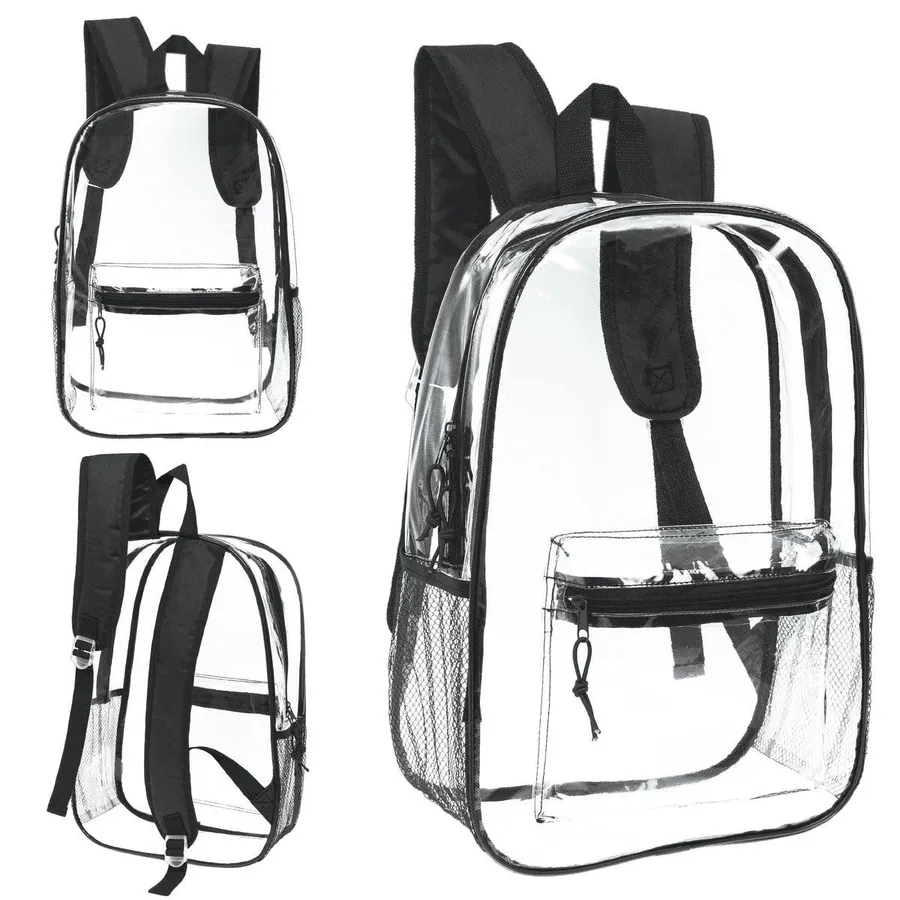 Back to School 17 Inch Clear Backpack — wholesale Bags & Backpacks by the case