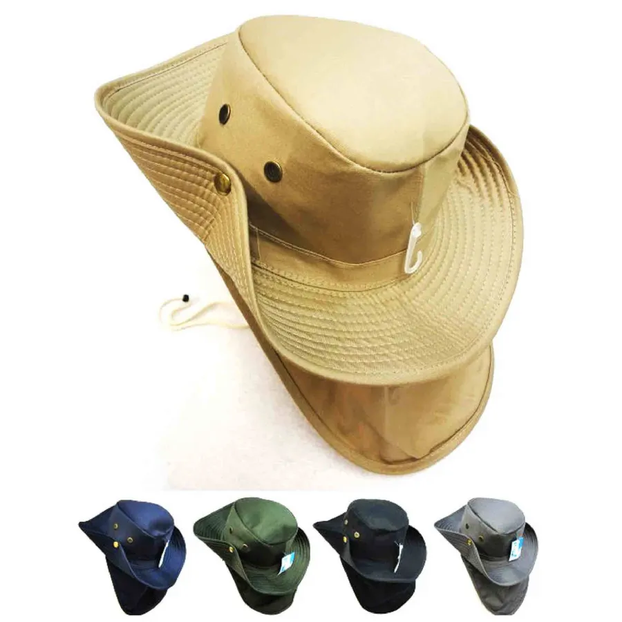 Boonie Hat with Neck Flap - Assorted — wholesale Apparel & Accessories by the case