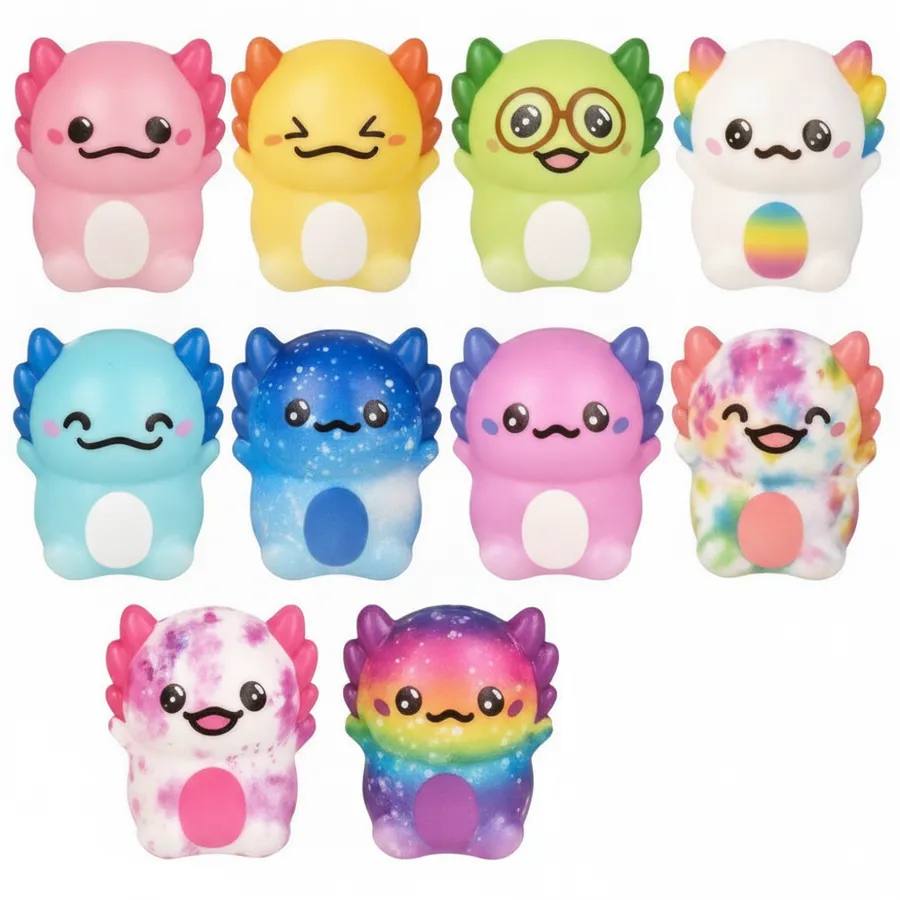 Axolotl Squishy Toy - 5-Inch Cute Sensory Fidget and Stress Ball — wholesale Fidgets & Sensory by the case