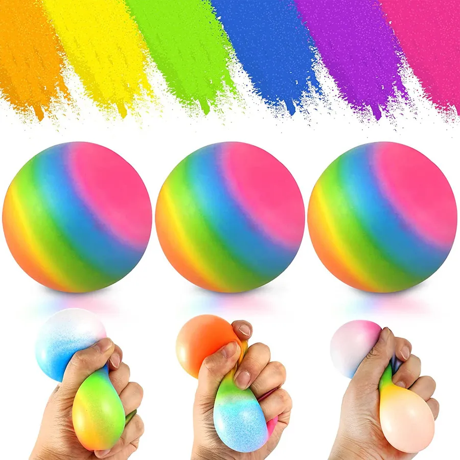 Kids Rainbow Squishy Stress Ball Toy — wholesale Fidgets & Sensory by the case