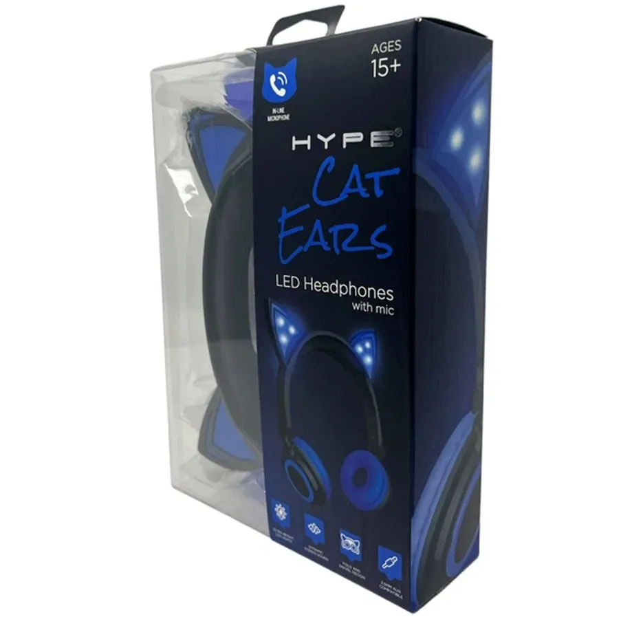 Cat Ear LED Headphones with Mic — wholesale Tech & Gadgets by the case