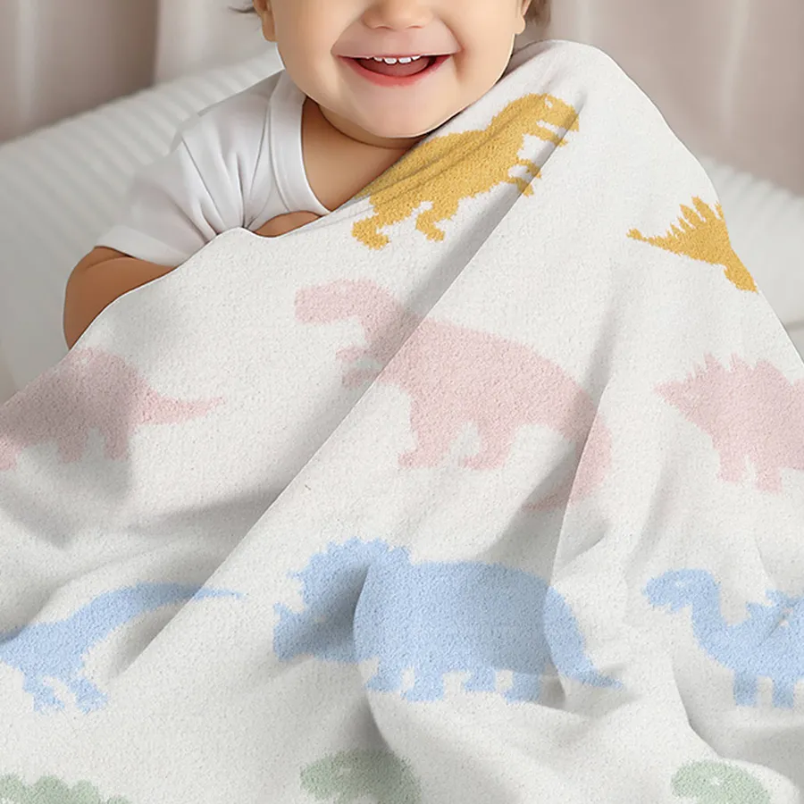 Kids Throw Blanket - Reversible Animal Pattern, 29" x 35" — wholesale Home & Décor by the case