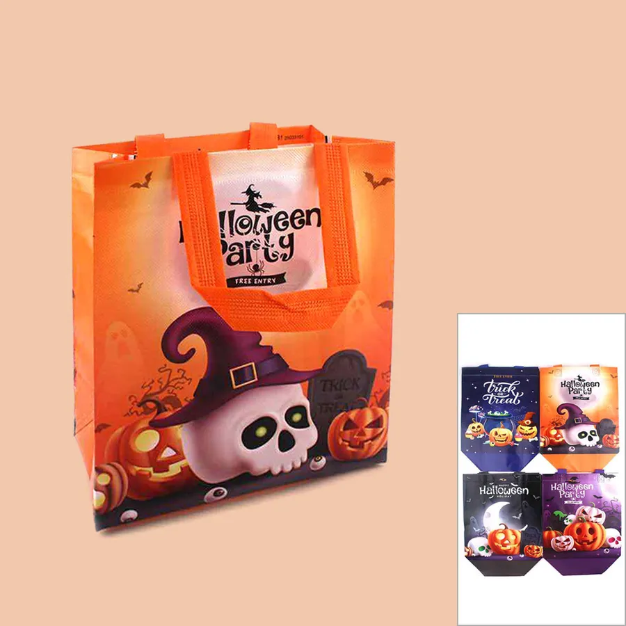 Back To School Halloween Themed Reusable Bags - Assorted — wholesale Seasonal & Holiday by the case