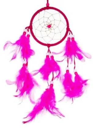 Pink Feathers Dream Catcher Wall Hanging — wholesale Home & Décor by the case
