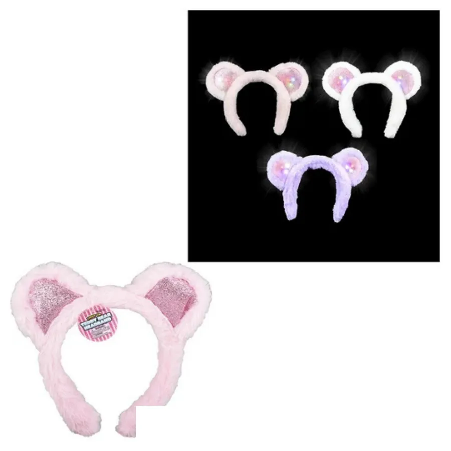 Light Up Plush Teddy Bear Headband For Kids — wholesale Plush & Squishies by the case