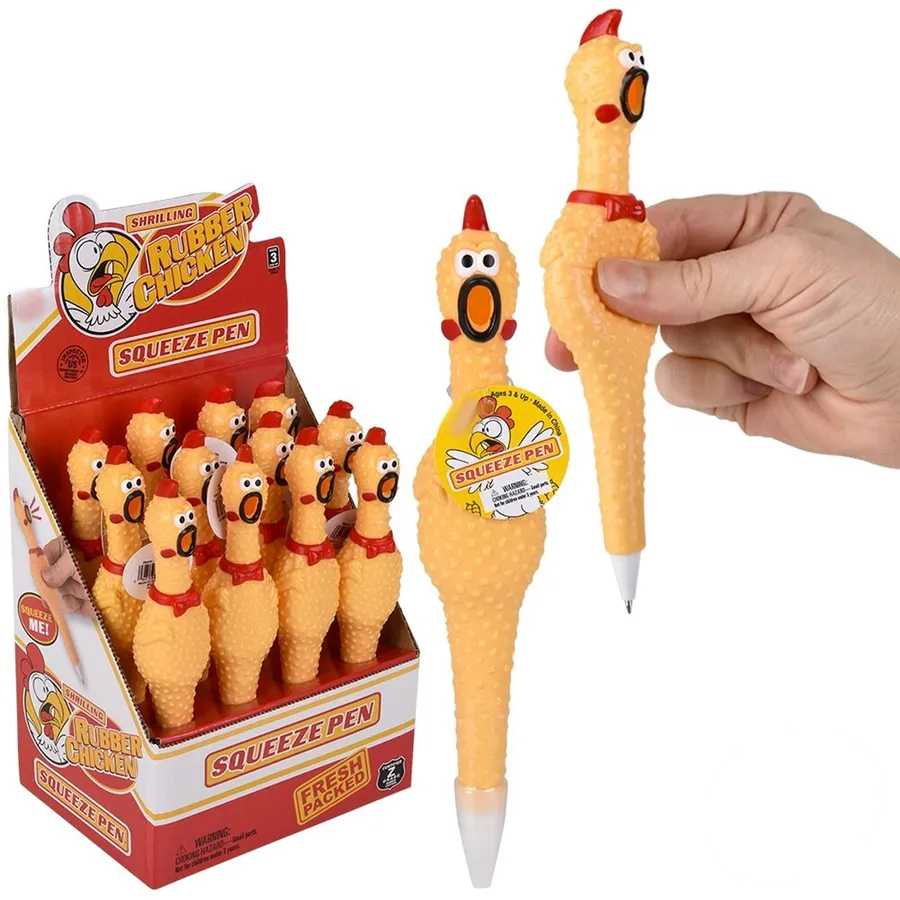 Squishy Rubber Chicken Pen For Kids — wholesale Plush & Squishies by the case