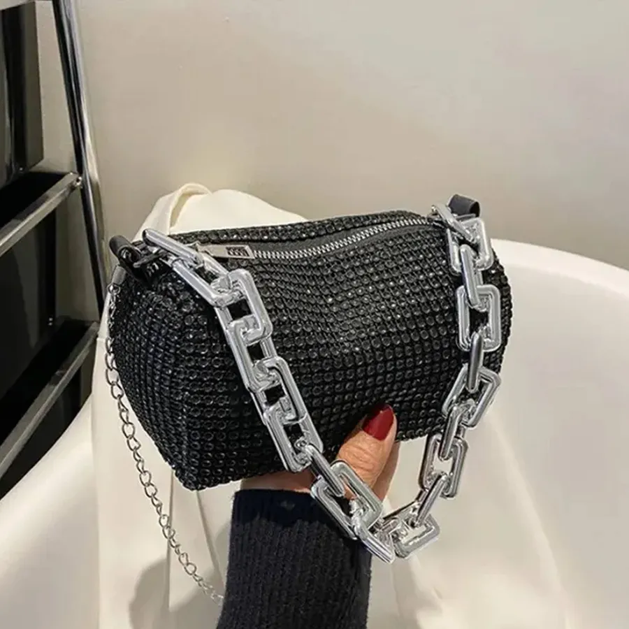 Rhinestone Bucket Bag - Crystal Crossbody Purse, Small — wholesale Bags & Backpacks by the case