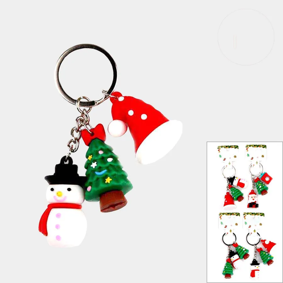 Halloween Tree Santa Claus, Snowman, Tree Keychains — wholesale Keychains & Charms by the case