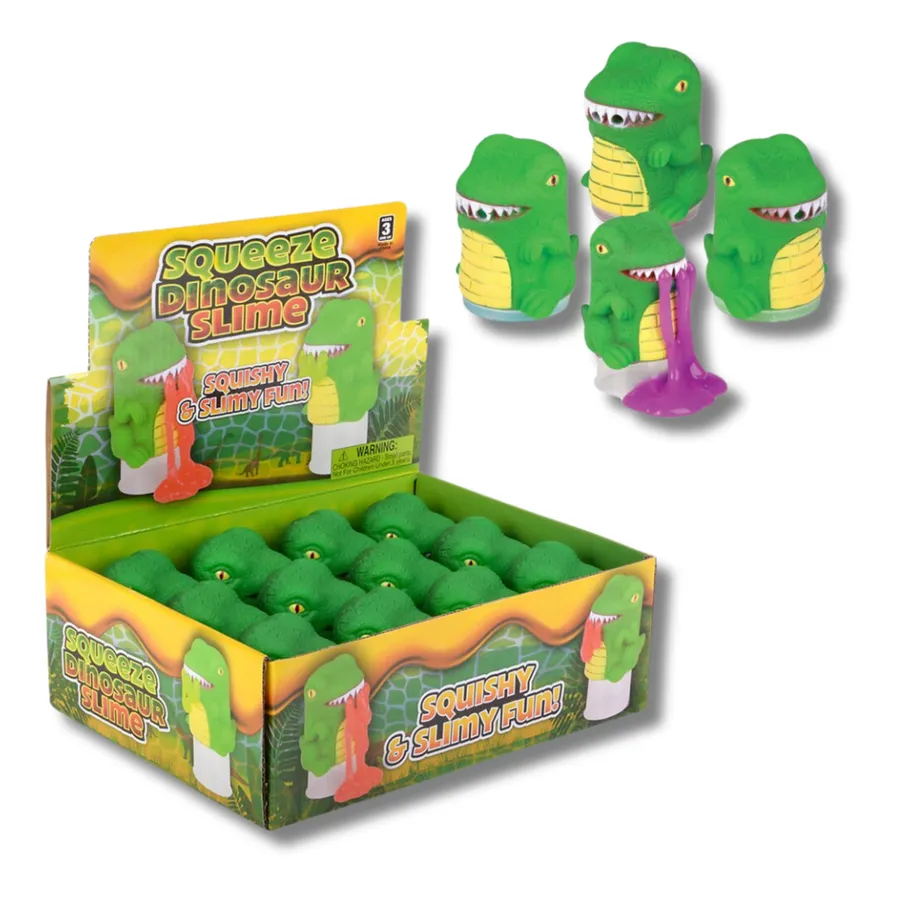 Squishy Toys Dinosaur Squeeze Slime for Kids - Assorted 3-Inch Sensory Fidget Toy — wholesale Fidgets & Sensory by the case