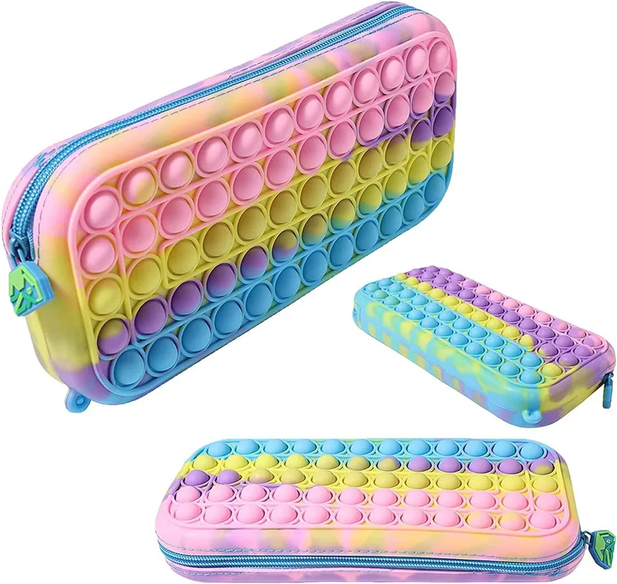Pop Pencil Case Pop It Fidget Kids Toy- Assorted — wholesale Fidgets & Sensory by the case